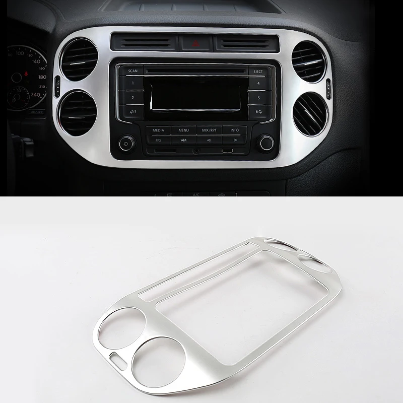 

For Tiguan 2009 2010 2011 2012 2013 2014 2015 ABS Matte Car Central Control Air Outlet Panel cover trim auto styling accessories