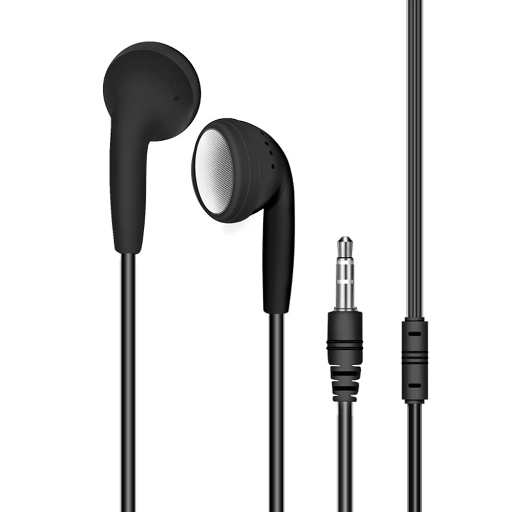 Хорошие универсальные яркие цвета 3,5 мм разъем в уши проводные наушники для телефона MP3 ноутбука - Цвет: Черный