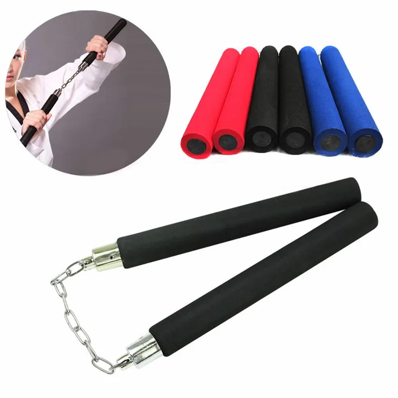 1 шт. Nunchakus пена для Тхэквондо Кунг фу нунчаки занятий боевыми искусствами черный