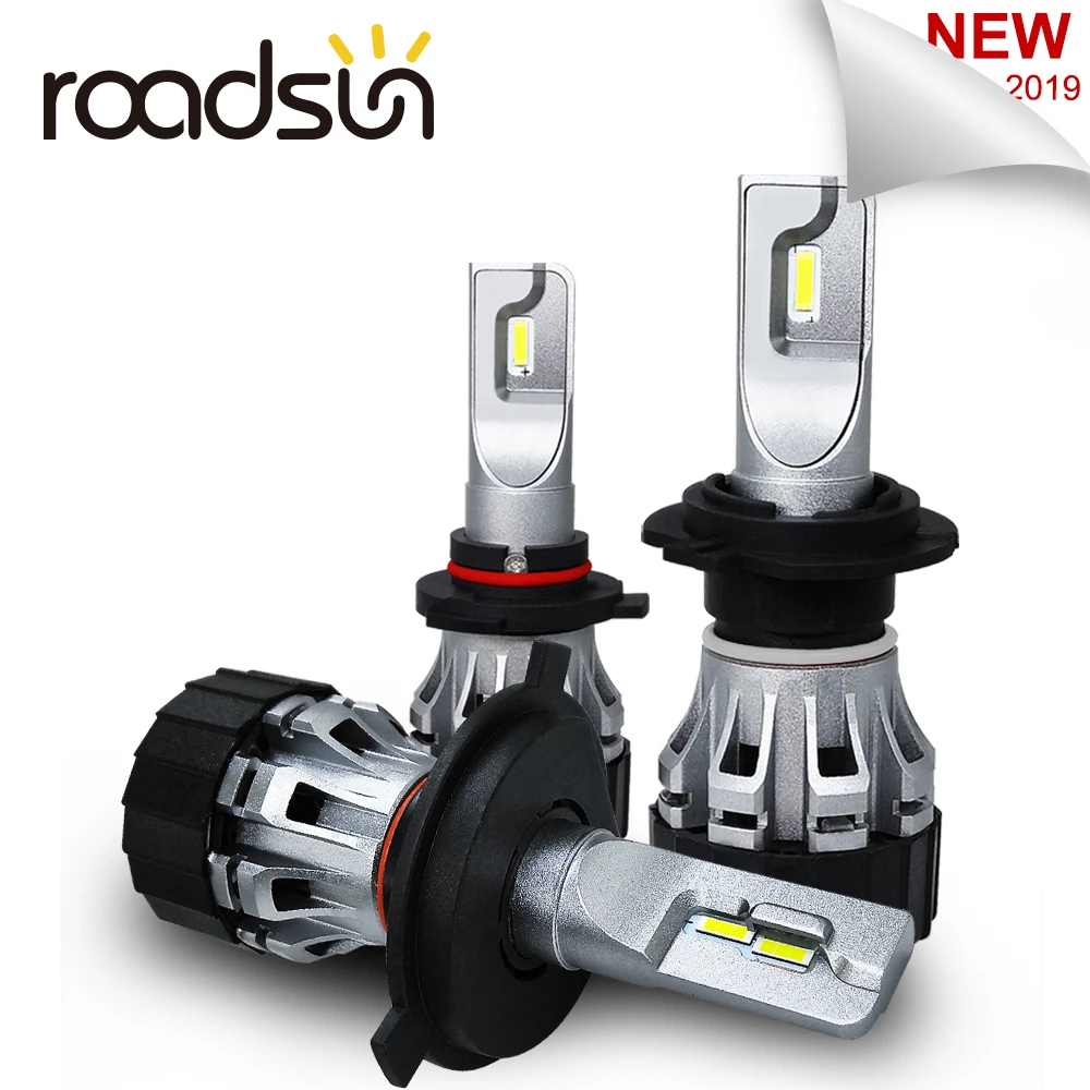 

roadsun Car Light Bulb H7 LED CSP Chip H1 H11 9005 9006 HB3 HB4 H4 Led Headlight Auto Car Lamp 12V 6000K 8000LM 2019 New