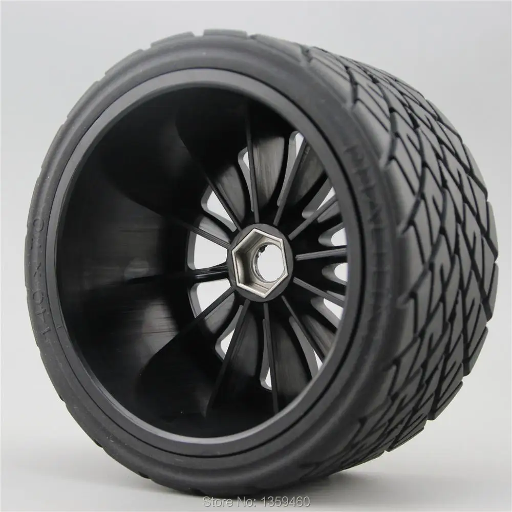 Фото Комплект колес и шин RC 1/8 Monster Truck, 4 шт., 12 спиц для HPI Traxxas 17 мм, металлическая втулка 26412 №2
