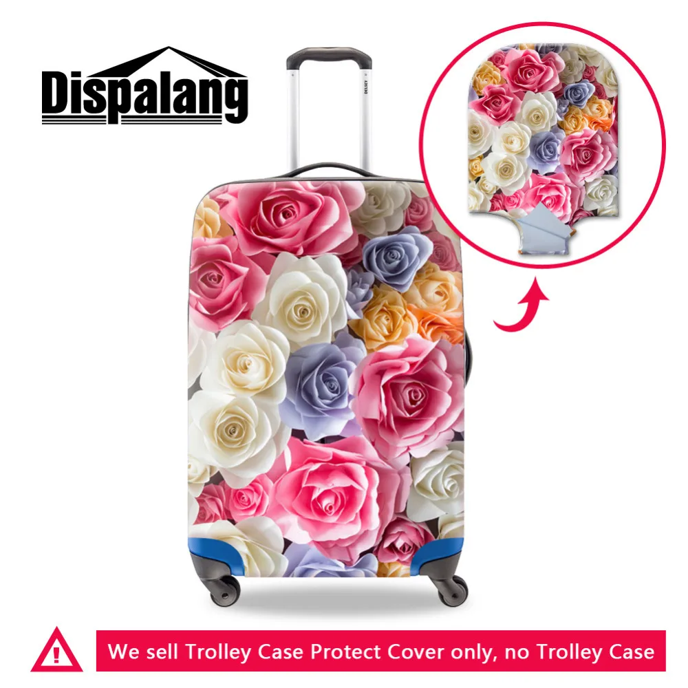 

Dispalang Rose Thick Elastic Travel Luggage Protective Covers For 18-30 Inch Trolley Case Flower Print Waterproof Suitcase Cover