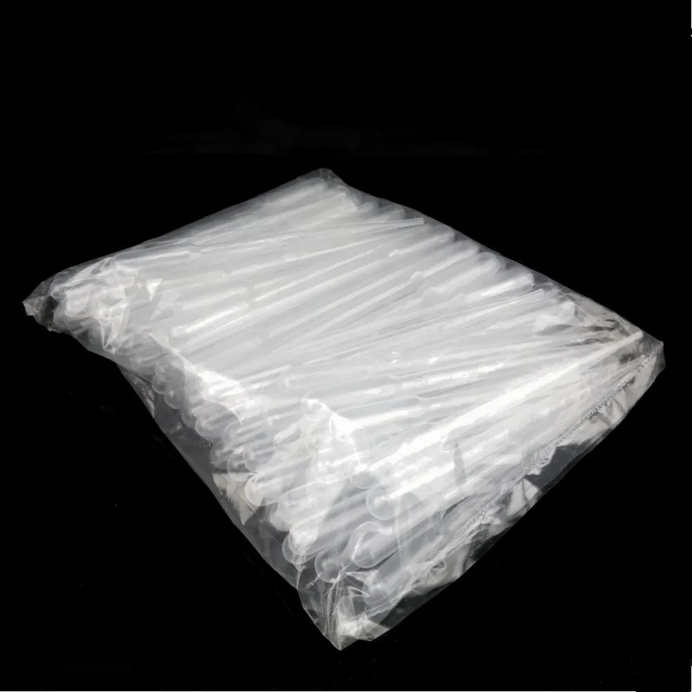Transfer Pipettes 100pcs 3ml Capacity Transparent Plastic Disposable Graduated Eye Dropper Lab Chemicals Experiment Supplies