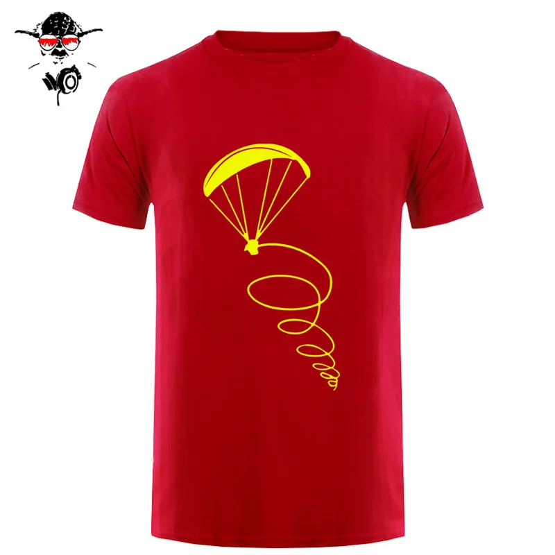 Летняя Новинка, модная мужская футболка, парапланерский дизайн летчика, Мужская хлопковая футболка с коротким рукавом, топы - Цвет: 4