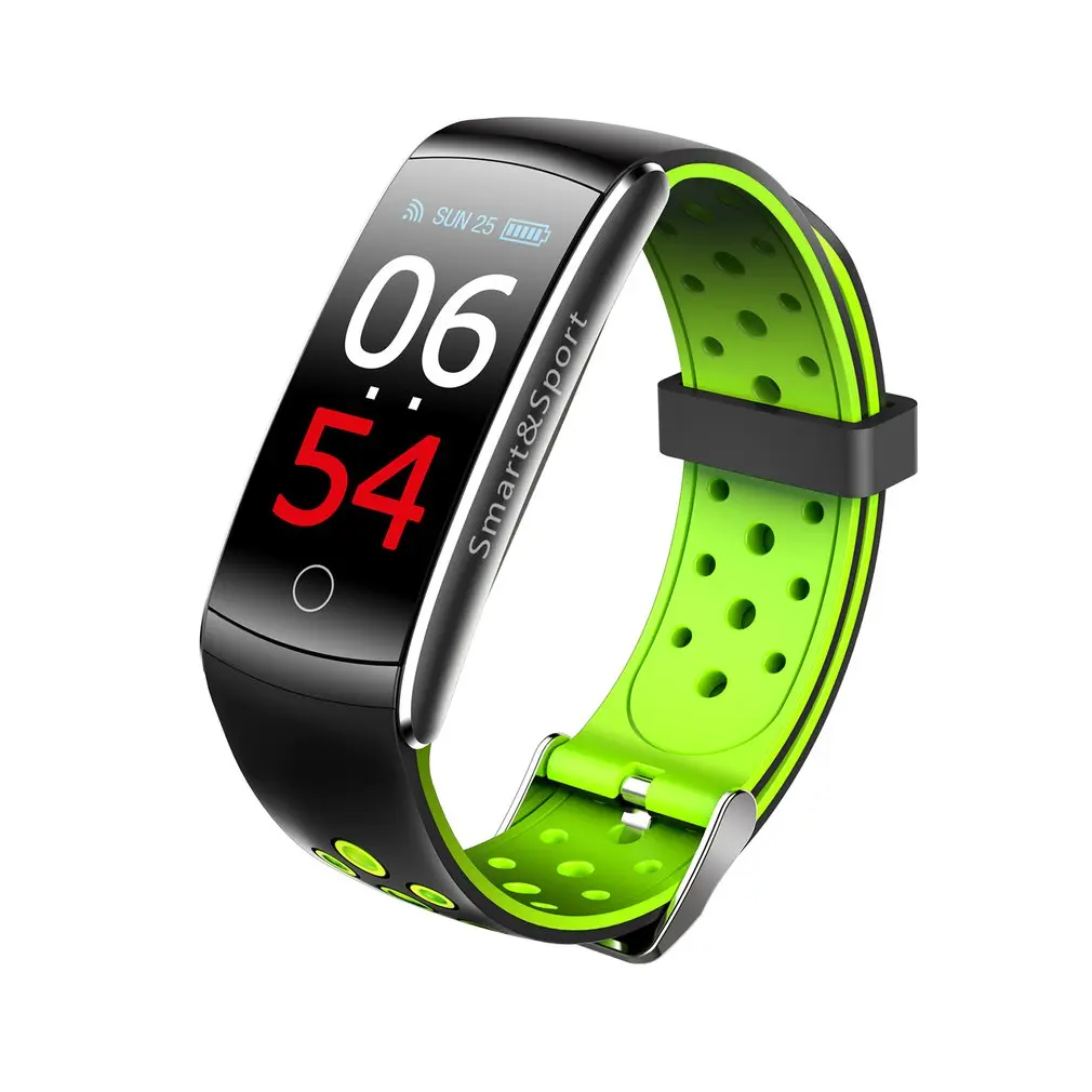 

Q8S Color Screen Smart Bracelet Blood Pressure Oxygen Health Monitoring Ips LCD Waterproof Step Counter Sports Bracelet