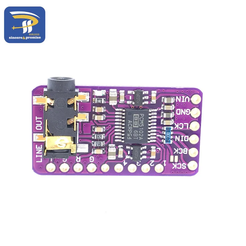 PCM5102 DAC I2S декодер плата звуковой карты цифровой аудио формат PHAT модуль