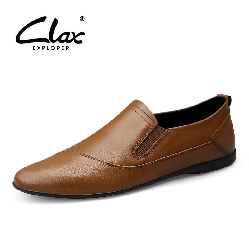 

CLAX Men Shoes Leather 2019 Genuine Leather Casual Shoe Male Boat Footwear Mans Moccasin Soft Breathable
