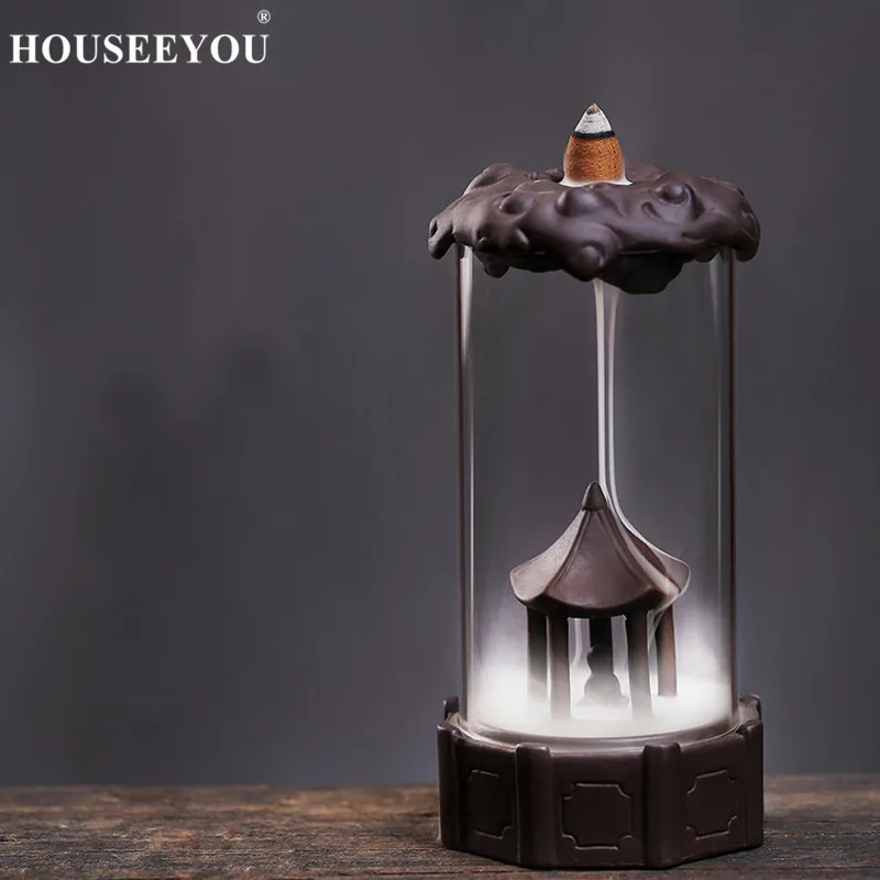 Backflow-Glass-Incense-Burner-Creative-Home-Decoration-Tea-Ceremony-Ceramic-Aromatherapy-Furnace-10Pcs-Incense-Cones (1)