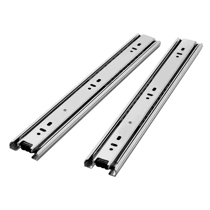 

POTENCO 1 Pair Silent Wardrobe Guide Rail Stainless Steel Slides Cabinet Thickening Slideway Furniture Hardware Drawer Runner