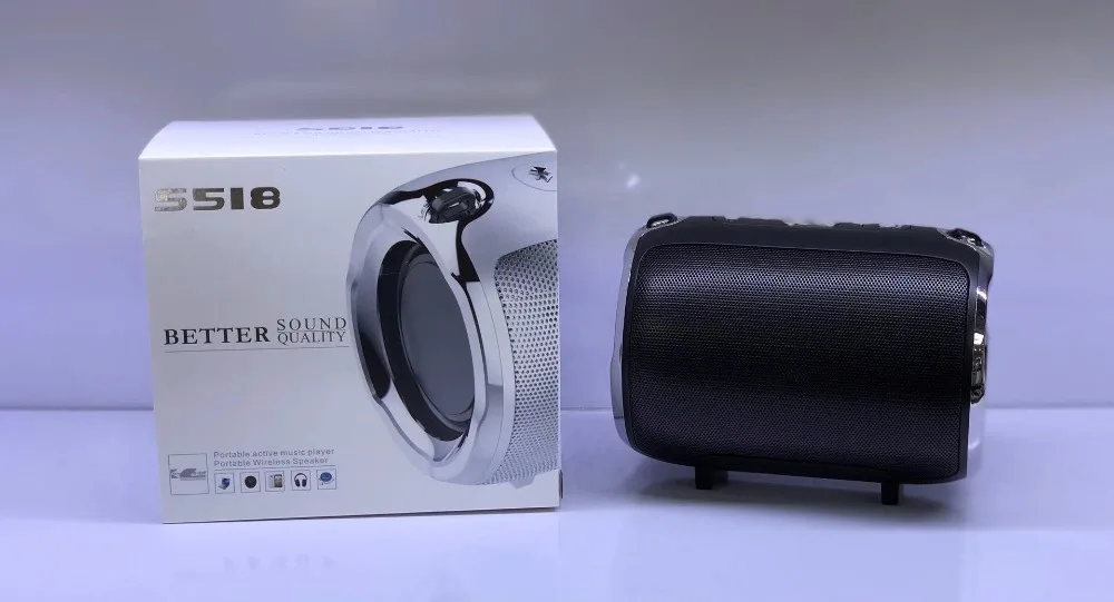 Открытый S518 Bluetooth динамик ремешок сабвуфер стерео беспроводной мини-динамик портативный поддержка FM/TF карта/дополнительный громкоговоритель