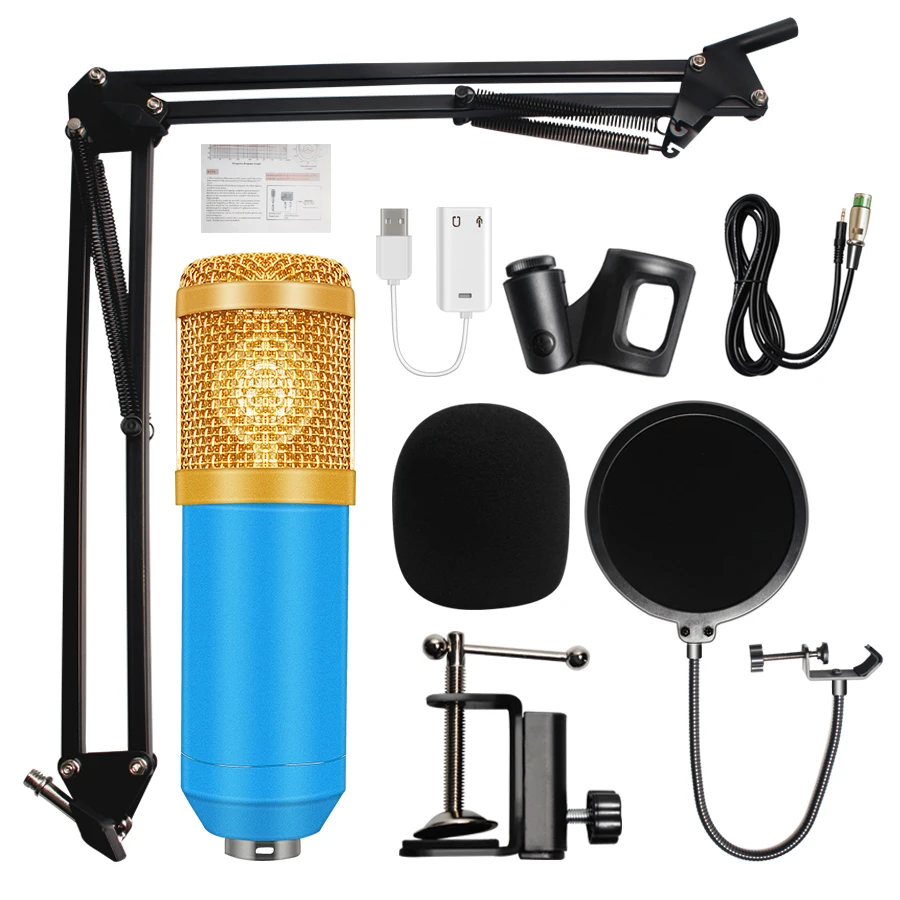 Professional bm 800 Condenser Microphone 3.5Mm Wired Bm-800 karaoke BM800 Recording Microphone for Computer Karaoke KTV