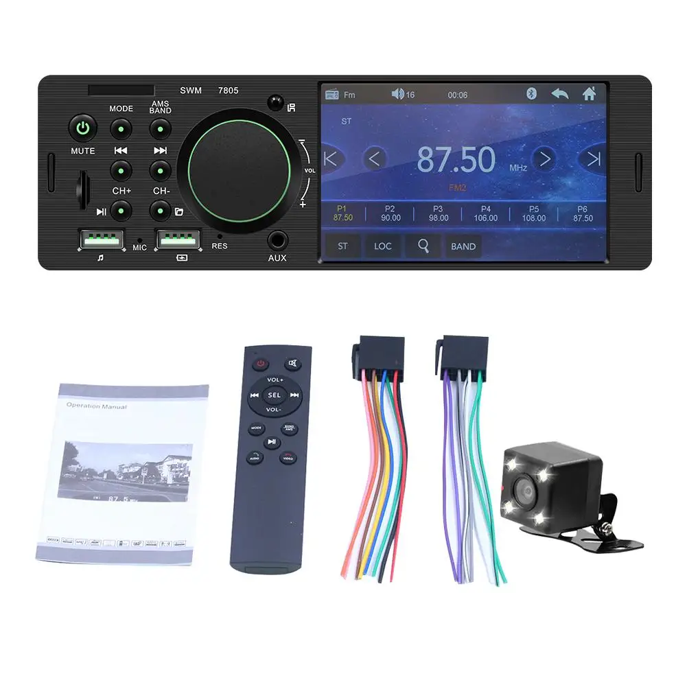

4.1 Inch TFT 1 Din Car Touch Screen Radio Stereo FM Radio Bluetooth MP5 Player Can Be Connected To The Rear View Camera