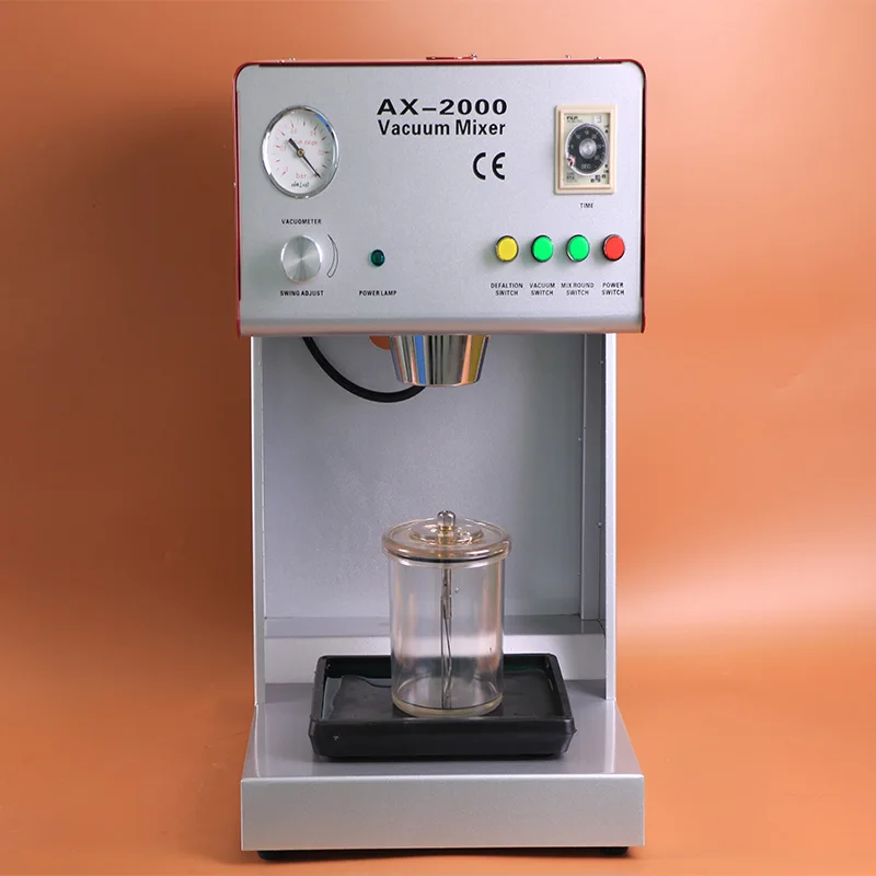 Variable Speed Dental Lab Equipment AX 2000B Vacuum Mixer with Built in