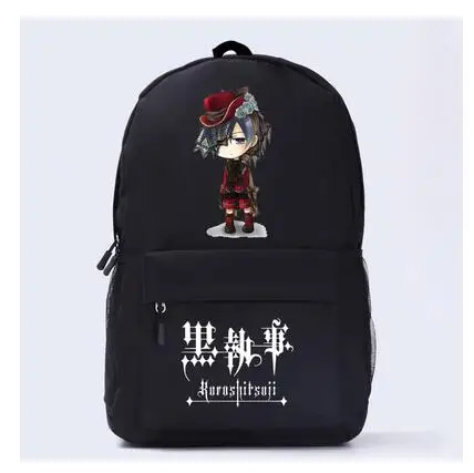 Kuroshitsuji аниме рюкзак элегантный дизайн унисекс высокое качество большой емкости милый - Цвет: 18