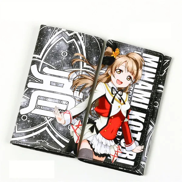 10 Lovelive/кошелек из искусственной кожи карамельного цвета для женщин с мультяшным принтом Love Live Уми Сонода, кошельки для косплея, портмоне, держатель для карт - Цвет: 10