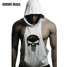 KOSMO MASA, хлопок, худи, одноцветные майки для мужчин, майка для бодибилдинга, майка для фитнеса, летние майки, жилеты MC0232