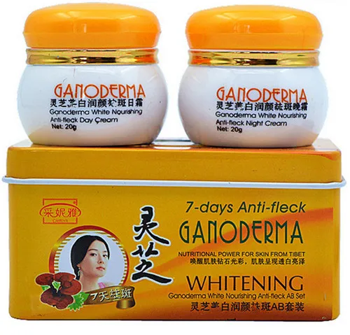 

GANODERMA WHITENINGOR BLACK SKIN REMOVE MELANIN YELLOW FRECKLE SPOTS CHLOASMA ANTI AGING FACE CARE CREAM DESPECKLE AB SET