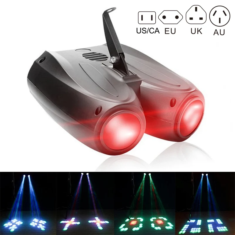 

128 LEDs RGBW Double Head Airship Projector Lamp Stage Effect Light can CSV