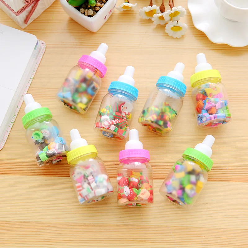 

1 random delivery children's creative cartoon animal fruit bottle bottle eraser student eraser stationery school supplies