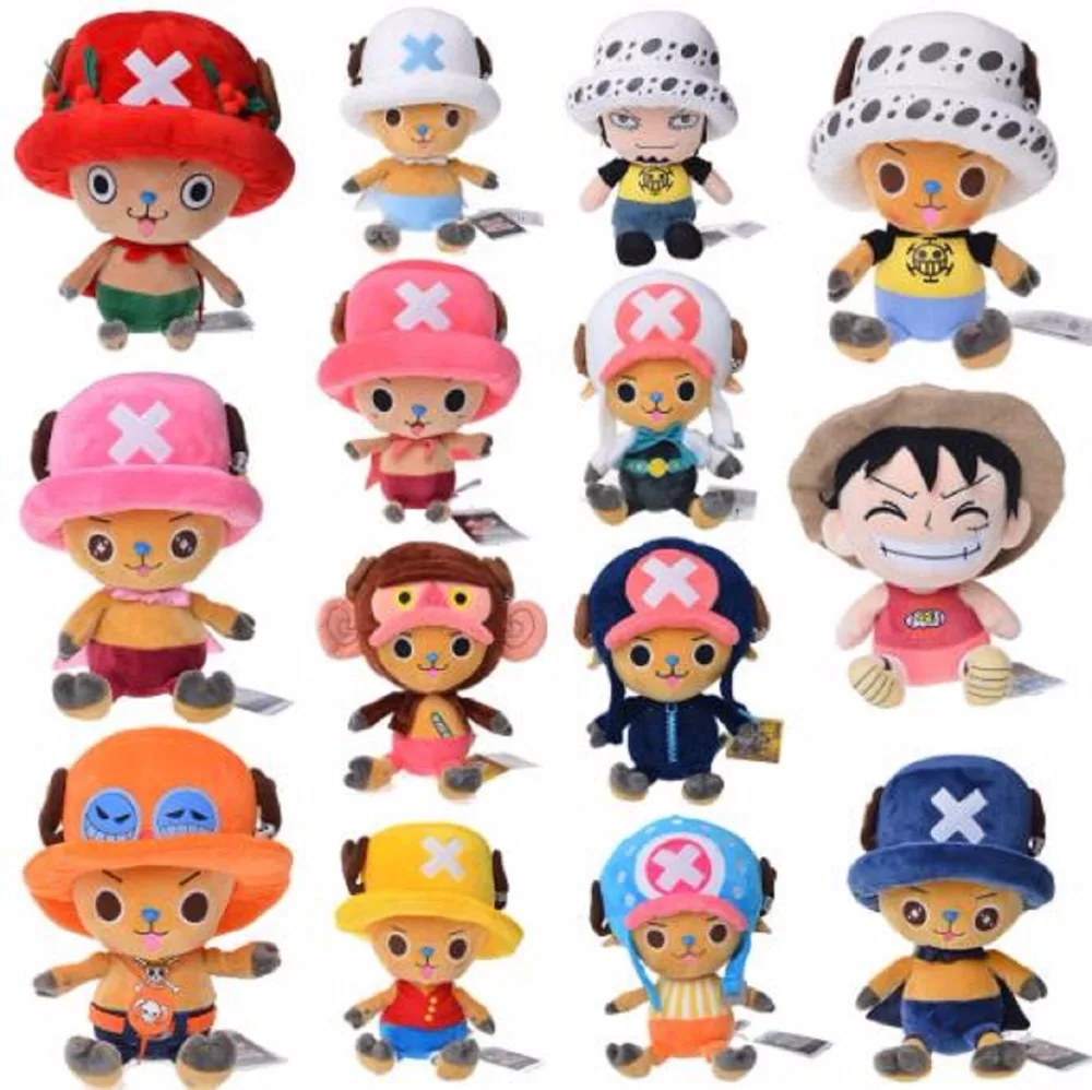 

Anime one piece Luffy chopper plush dolls cartoon Roronoa Zoro Franky cute Stuffed Soft Doll Children Birthday party Gift Toys