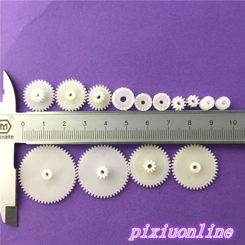 13pcs K005Y Common Plastic Axis Transmission Single Crown Tooth Worm Gear Set DIY Toy Parts High Quality On Sale
