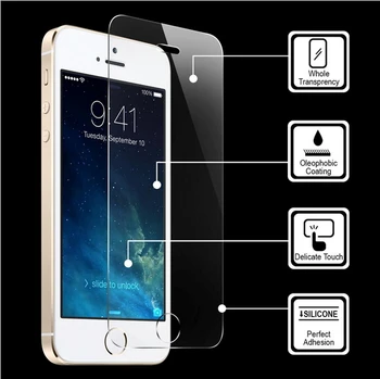 

High Quality 9H 0.26mm HD Premium Tempered Glass For Apple iPhone 7 6 6S Plus 5 5S 4 4S Screen Film Protector Front Back Option