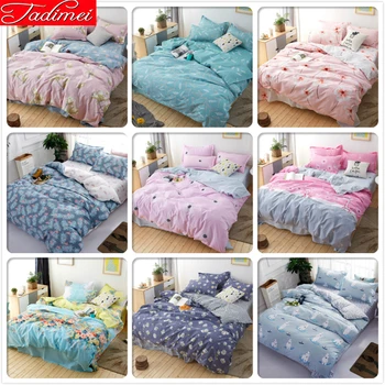 

Adult Kids 3/4 pcs Bedding Set Soft Cotton Bed Linen Single Twin Queen Double King Big Size Bedspread Duvet Cover Bedlinen Sheet