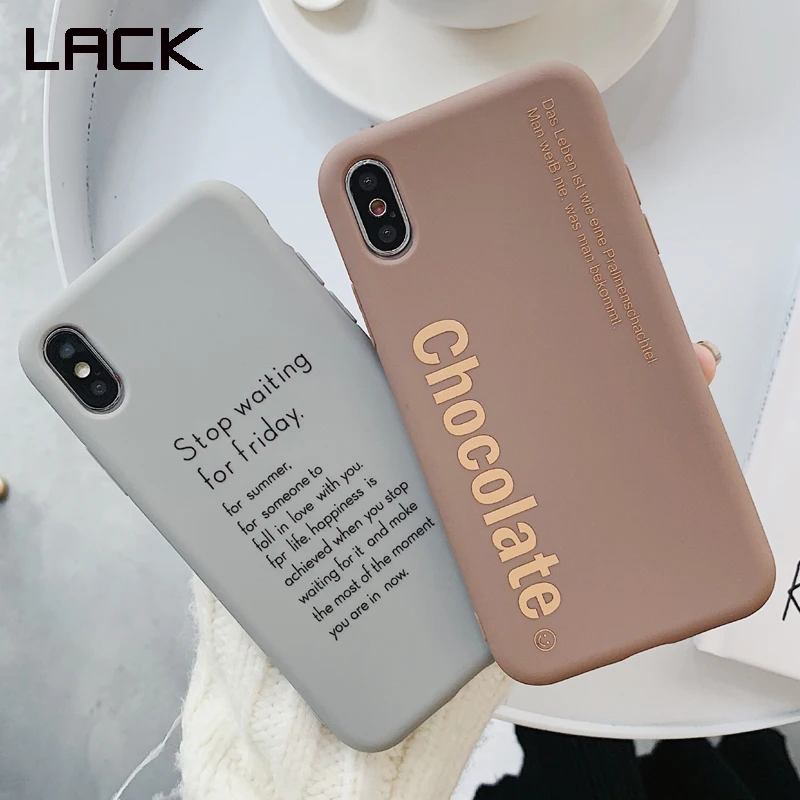 

LACK Cartoon Couples Letter print Phone Case For iphone X XS Max XR Soft TPU Back Cover For iphone 7 6 6S 8 Plus Funny Case Capa