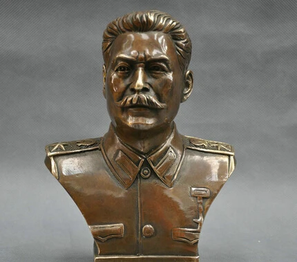 

6'' Russian Leader Joseph Stalin Bust Bronze Statue R0712
