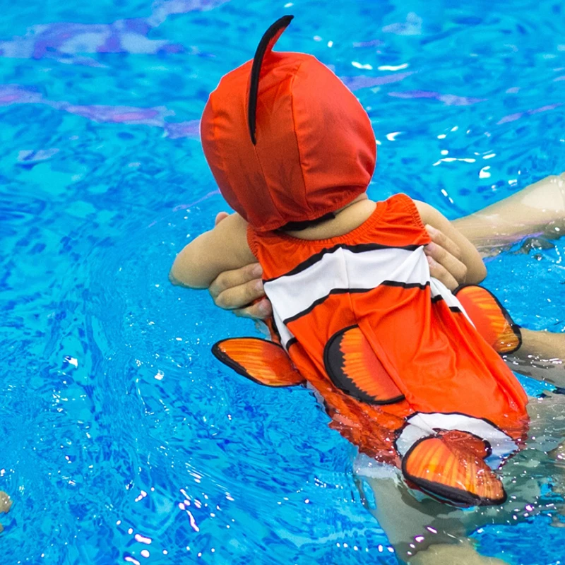 Cartoon-Fish-Baby-Swimwear-One-Piece-Baby-Swimming-Wear-Set-Baby-Swimming-Suit