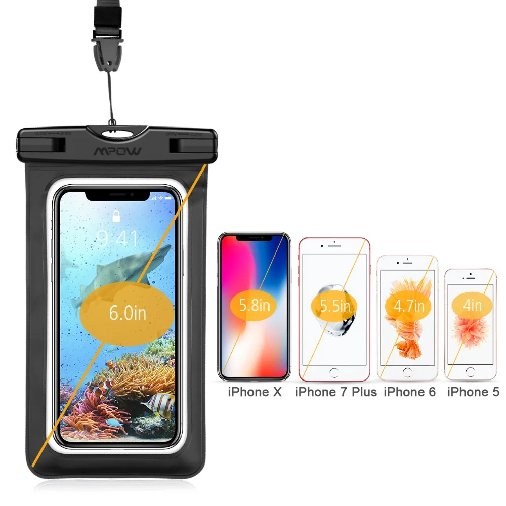 3PCS Mpow IPX8 Waterproof Swimming Bags Phone Universal Smartphone Pouch 9