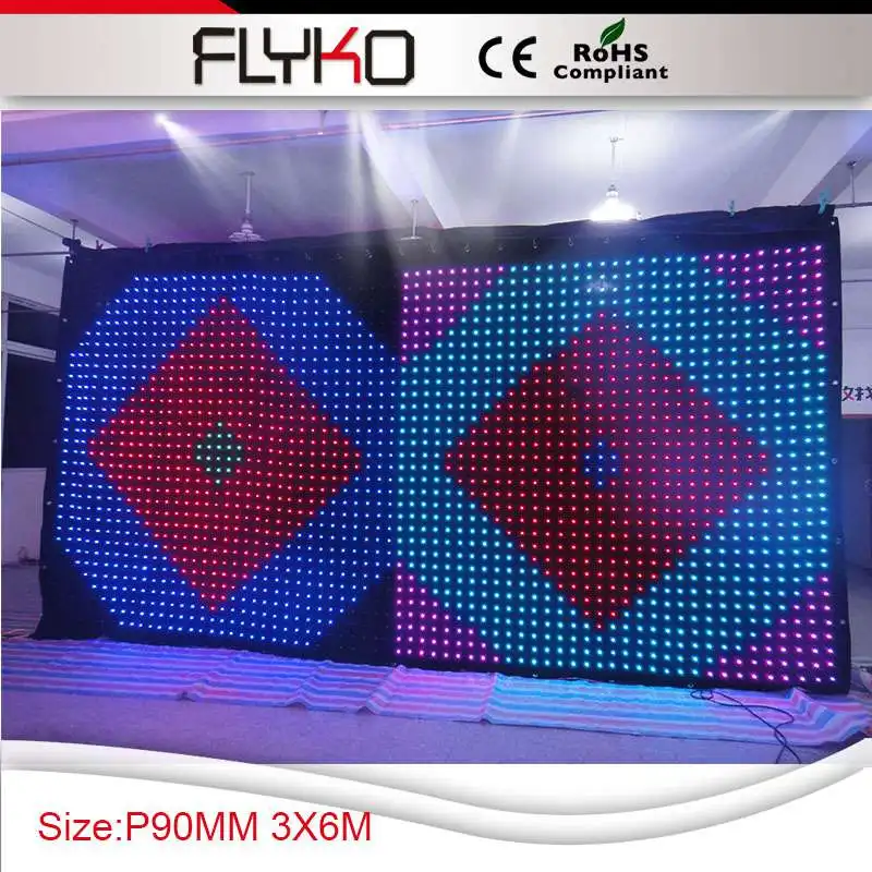 Высокое качество P90 3X6M led фон среен занавеска диско свет|disco light|led backdropsbackdrop lights |