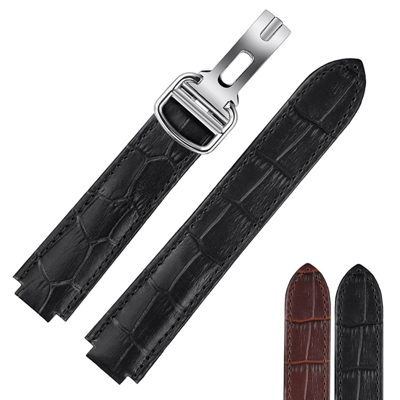 

Male and female watch strap accessories Genuine leather The first layer Cowhide Ballon Bleu Concave and convex mouth 14 16 18 20