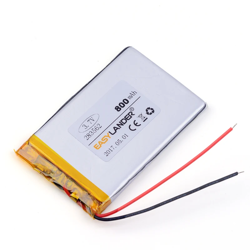 3.7v lithium ion rechargeable battery 283562 800mAh for the solar energy super thin | Электроника