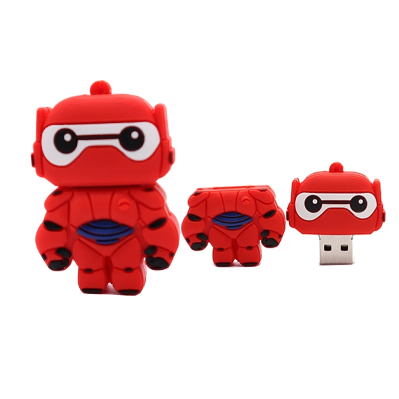 Флешка 128gb big heros Baymax memory stick usb flash drive персонализированные usb-флеш-накопитель в подарок милый прекрасный подарок для ребенка