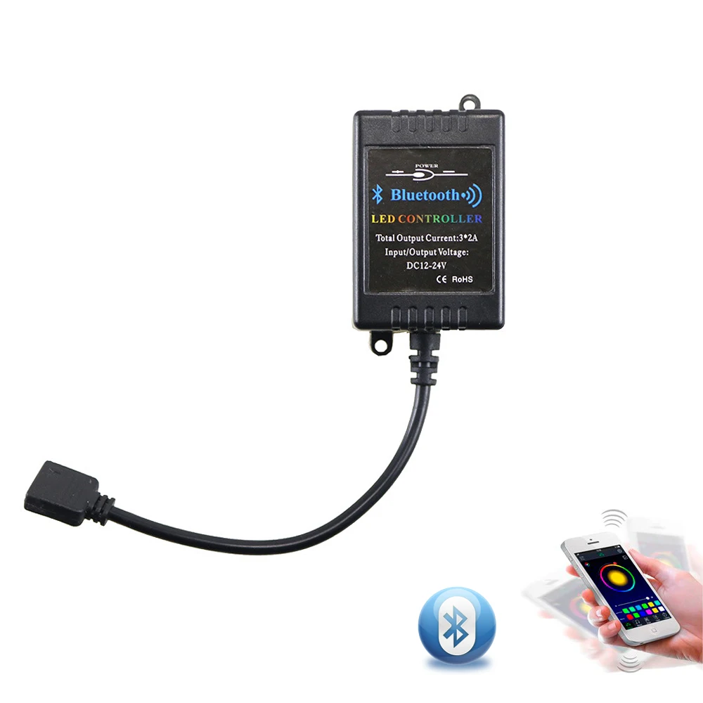 DC 12V Bluetooth LED RGB Controller IOS/Android Smart Phone App Control Dimmer Switch For RGB