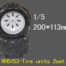 1/5 внедорожные MT автомобильные блоки колеса и шины 2шт(200 мм x 113 мм) для FG, Carson, Smartech, XTC, VRX и RH5153 риверхобби