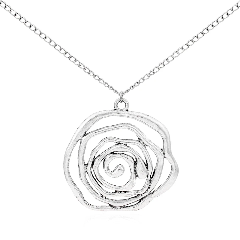 1 шт. большая открытая подвеска Lagenlook длинная цепочка свитер ожерелье Collier Colar