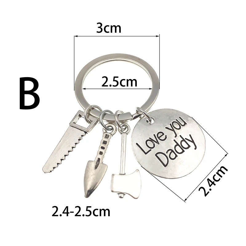 Многофункциональный автомобильный брелок, если папа не может его зафиксировать, не один может ручные инструменты брелок с надписью Daddy Подарочный Брелок для ключей для мужчин