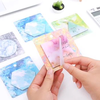 

Korea Creative Stationery Cartoon Geometry N Times Message Note Pad Simple and Compact Portable Sticky Note
