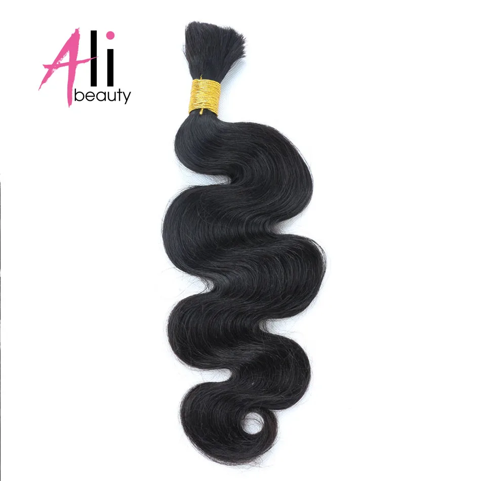 ALI-BEAUTY Braiding Body Wave Hair Bulk 100% Remy Human Hair Extensions 100 Gram 18