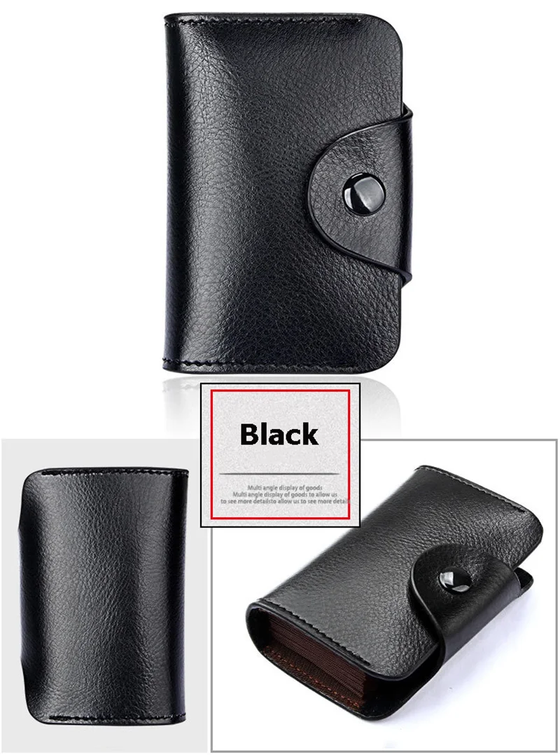 Men Women Business Card Holder Genuine Leather Credit Cards Organizer Bank Card Case Money Wallet Cardholder Porte Carte PC0052 (9)