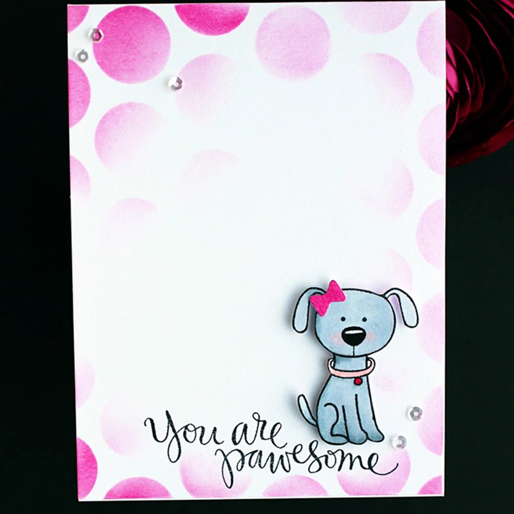 

1PC Dots Stencil for DIY Scrapbooking Photo Album Decorative Embossing Paper Cards Making Craft Plastic Template Drawing Sheet