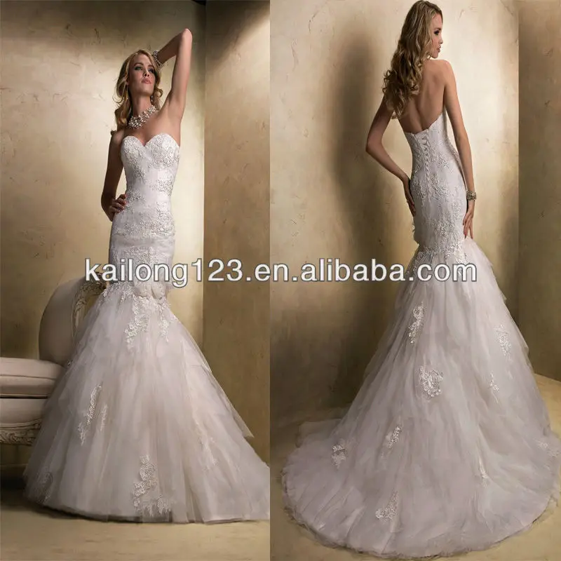 Charming Sweetheart Fit And Flare Corset Back Sweep Train Handmade