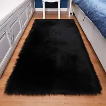 Плюшевое спальное прикроватное одеяло гостиная ковер Имитация шерсти одеяло комната прямоугольный меховой ковер bay окна ковры DT-66