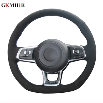 

Steering Wheel Cover Suede Car Steering Wheel Cover for Volkswagen VW Golf 7 GTI Golf R MK7 VW Polo GTI Scirocco 2015 2016