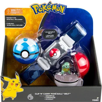 

Takara Tomy anime pikachu Pokemon Clip n Carry Ball Belt costume cosplay toys for children