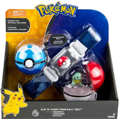 Takara Tomy Аниме Пикачу Покемон Клип n носить мяч Пояс Костюм косплей игрушки для