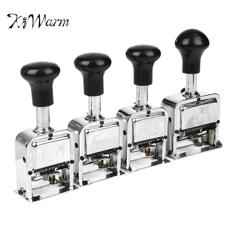 

KIWarm 1pcs 5/6/7/8 Position Automatic Numbering Machine Into The Number Coding Page Chapter Marking Machine Digital Stamp