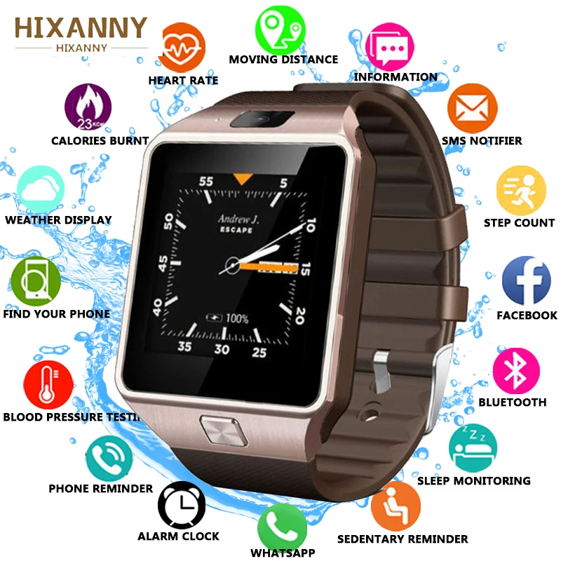 

2019 Smartwatch Intelligent Digital Sport Smart Watch Pedometer for Phone Android Men Women's Satti Wrist Watch Better Than DZ09